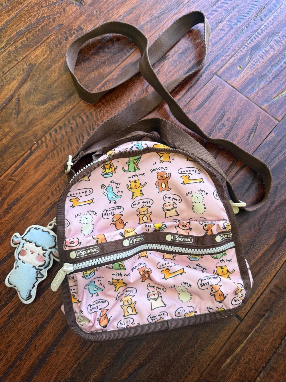 LeSportsac Kids Pink Character Print Crossbody Bag